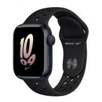 Apple Watch Nike Series 8 GPS 41mm Midnight Aluminum Case w. Black/Black Nike S. Band (MPGN3)