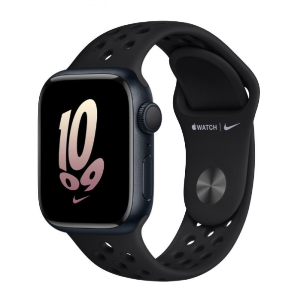 Apple Watch Nike Series 8 GPS 41mm Midnight Aluminum Case w. Black/Black Nike S. Band (MPGN3) - фото Apple Watch Nike Series 8 GPS 41mm Midnight Aluminum Case w. Black/Black Nike S. Band (MPGN3)