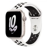 Apple Watch Nike Series 8 GPS 45mm Starlight Aluminum Case w. Summit White/Black Nike S. Band (MPH13)