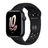 Apple Watch Nike Series 8 GPS 45mm Midnight Aluminum Case w. Black/Black Nike S. Band (MPH43)