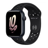 Apple Watch Nike Series 8 GPS 45mm Midnight Aluminum Case w. Black/Black Nike S. Band (MPH43)