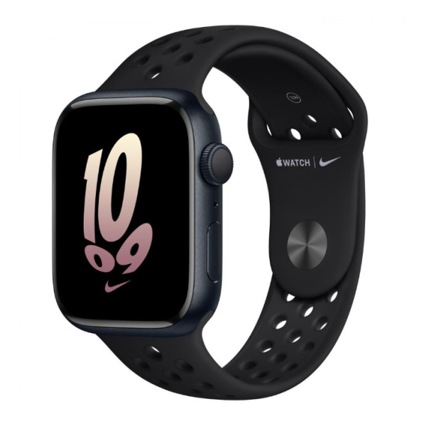 Apple Watch Nike Series 8 GPS 45mm Midnight Aluminum Case w. Black/Black Nike S. Band (MPH43) - фото Apple Watch Nike Series 8 GPS 45mm Midnight Aluminum Case w. Black/Black Nike S. Band (MPH43)
