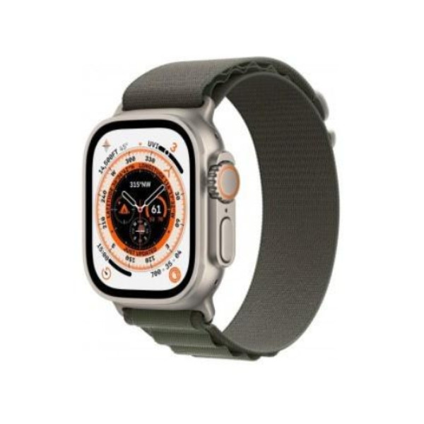 Apple Watch Ultra GPS + Cellular 49mm Titanium Case With Green Alpine Loop - Large (MQEX3/MQFP3) - фото Apple Watch Ultra GPS + Cellular 49mm Titanium Case With Green Alpine Loop - Large (MQEX3/MQFP3)