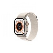 Apple Watch Ultra GPS + Cellular 49mm Titanium Case With Starlight Alpine Loop - Medium (MQF03/MQFR3)