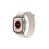Apple Watch Ultra GPS + Cellular 49mm Titanium Case With Starlight Alpine Loop - Medium (MQF03/MQFR3)