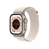 Apple Watch Ultra GPS + Cellular 49mm Titanium Case With Starlight Alpine Loop - Large (MQF13/MQFT3)