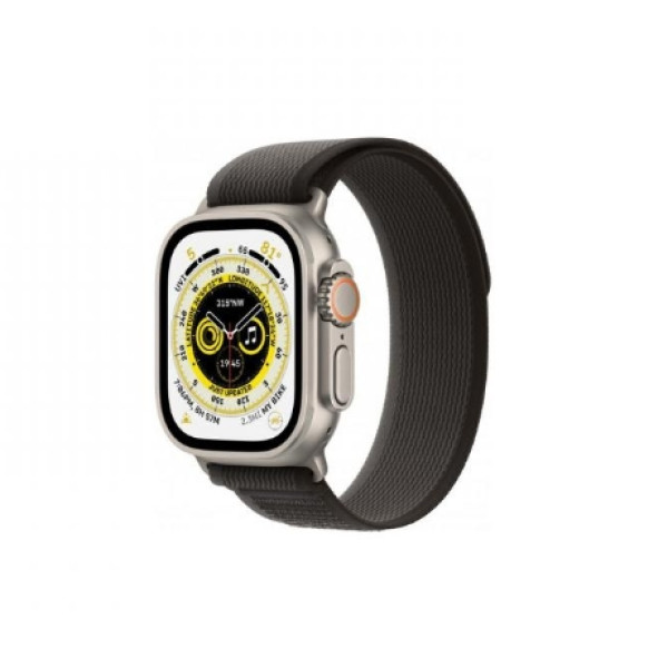 Apple Watch Ultra GPS + Cellular 49mm Titanium Case With Black/Gray Trail Loop - M/L (MQF53/MQFX3)