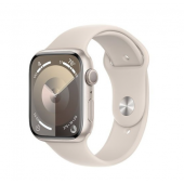 Apple Watch Series 9 GPS 45mm Starlight Aluminum Case w. Starlight Sport Band - S/M (MR963)