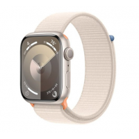 Apple Watch Series 9 GPS 45mm Starlight Aluminum Case w. Starlight Sport Loop (MR983)