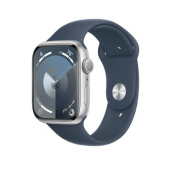 Apple Watch Series 9 GPS 45mm Silver Alu. Case w. Storm Blue S. Band - M/L (MR9E3)