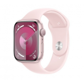 Apple Watch Series 9 GPS 45mm Pink Aluminum Case w. Light Pink S. Band - S/M (MR9G3)