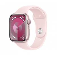 Apple Watch Series 9 GPS 45mm Pink Aluminum Case w. Light Pink S. Band - S/M (MR9G3)