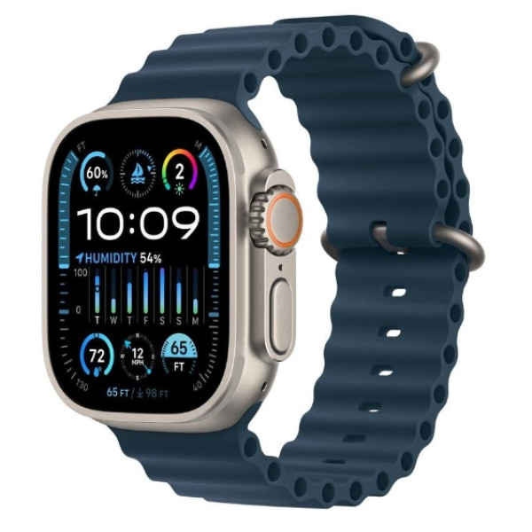 Watch Ultra 2 GPS + Cellular 49mm Titanium Case with Blue Ocean Band (MREG3) - фото Watch Ultra 2 GPS + Cellular 49mm Titanium Case with Blue Ocean Band (MREG3)