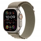 Watch Ultra 2 GPS + Cellular 49mm Titanium Case with Olive Alpine Loop - Small (MREX3/MRFH3)
