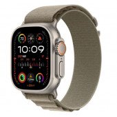 Watch Ultra 2 GPS + Cellular 49mm Titanium Case with Olive Alpine Loop - Large (MRF03/MRFK3)