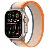 Watch Ultra 2 GPS + Cellular 49mm Titanium Case with Orange/Beige Trail Loop - S/M (MRF13)