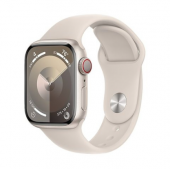 Apple Watch Series 9 GPS + Cellular 41mm Starlight Alu. Case w. Starlight Sport Band - S/M (MRHN3)