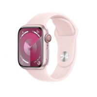 Apple Watch Series 9 GPS + Cellular 41mm Pink Alu. Case w. Light Pink Sport Band - M/L (MRJ03)