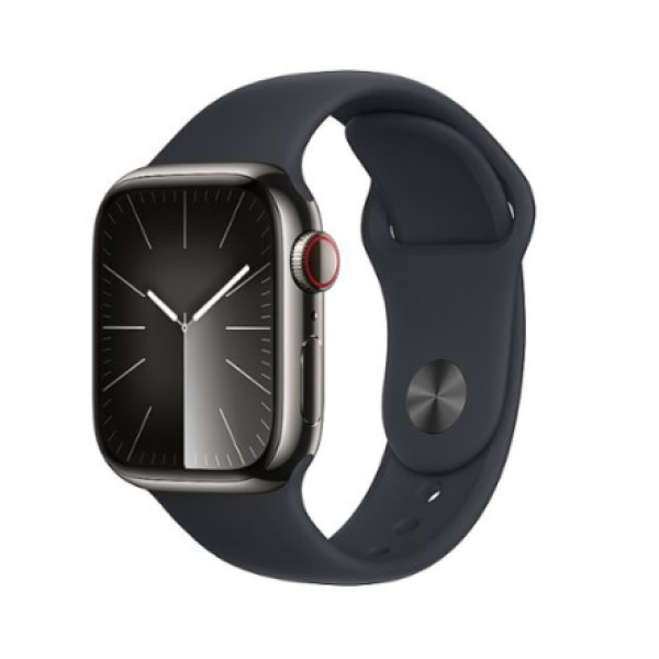 Apple Watch Series 9 GPS + Cellular 41mm Graphite S. Steel Case w. Midnight Sport Band - S/M (MRJ83) - фото Apple Watch Series 9 GPS + Cellular 41mm Graphite S. Steel Case w. Midnight Sport Band - S/M (MRJ83)