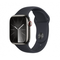 Apple Watch Series 9 GPS + Cellular 41mm Graphite S. Steel Case w. Midnight S. Band - M/L (MRJ93)