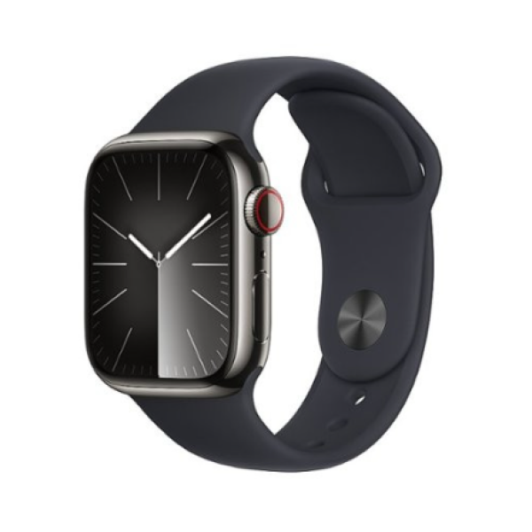 Apple Watch Series 9 GPS + Cellular 41mm Graphite S. Steel Case w. Midnight S. Band - M/L (MRJ93) - фото Apple Watch Series 9 GPS + Cellular 41mm Graphite S. Steel Case w. Midnight S. Band - M/L (MRJ93)