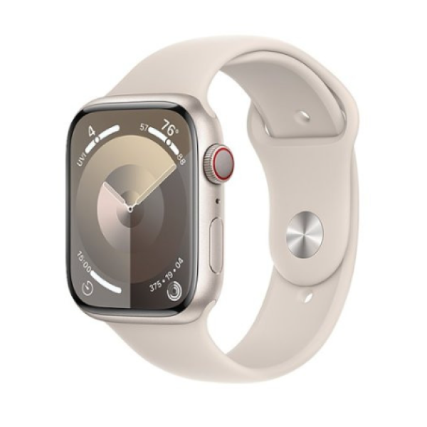 Apple Watch Series 9 GPS + Cellular 45mm Starlight Alu. Case w. Starlight Sport Band - S/M (MRM83) - фото Apple Watch Series 9 GPS + Cellular 45mm Starlight Alu. Case w. Starlight Sport Band - S/M (MRM83)