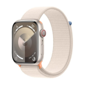 Apple Watch Series 9 GPS + Cellular 45mm Starlight Alu. Case w. Starlight Sport Loop (MRMA3)