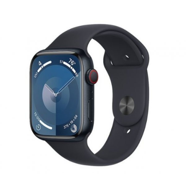 Apple Watch Series 9 GPS + Cellular 45mm Midnight Alu. Case w. Midnight S. Band - M/L (MRMD3)