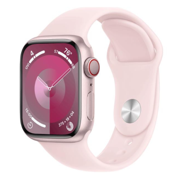Apple Watch Series 9 GPS + Cellular 45mm Pink Alu. Case w. Light Pink Sport Band - S/M (MRMK3) - фото Apple Watch Series 9 GPS + Cellular 45mm Pink Alu. Case w. Light Pink Sport Band - S/M (MRMK3)