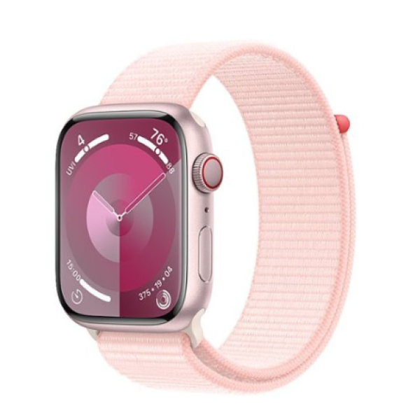 Apple Watch Series 9 GPS + Cellular 45mm Pink Alu. Case w. Light Pink Sport Loop (MRMM3) - фото Apple Watch Series 9 GPS + Cellular 45mm Pink Alu. Case w. Light Pink Sport Loop (MRMM3)