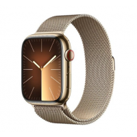 Apple Watch Series 9 GPS + Cellular 45mm Gold S. Steel Case w. Gold Milanese Loop (MRMU3)