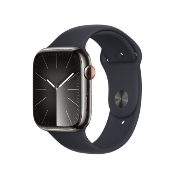 Apple Watch Series 9 GPS + Cellular 45mm Graphite S. Steel Case w. Midnight S. Band - M/L (MRMW3) - фото Apple Watch Series 9 GPS + Cellular 45mm Graphite S. Steel Case w. Midnight S. Band - M/L (MRMW3)