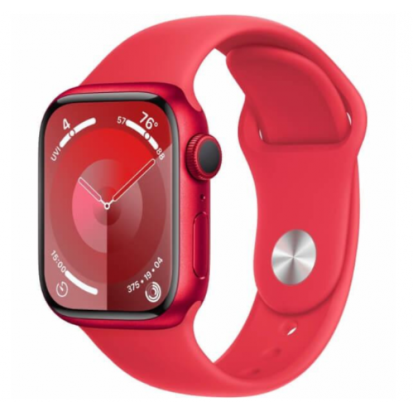 Apple Watch Series 9 GPS 41mm PRODUCT RED Alu. Case w. PRODUCT RED Sport Band - S/M (MRXG3)