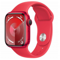 Apple Watch Series 9 GPS 45mm PRODUCT RED Alu. Case w. PRODUCT RED Sport Band - S/M (MRXJ3)