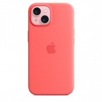 Чехол для iPhone 15 Apple Silicone Case with MagSafe (Guava)
