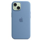 Чехол для iPhone 15 Apple Silicone Case with MagSafe (Winter Blue)
