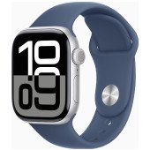 Apple Watch Series 10 GPS 42mm Silver Alu. Case w. Denim Sport Band - S/M (MWWA3)