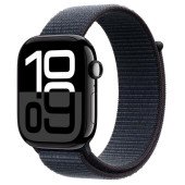 Apple Watch Series 10 GPS 42mm Jet Black Aluminum Case w. Ink Sport Loop (MWWG3)