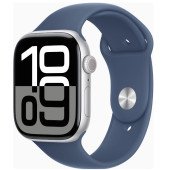 Apple Watch Series 10 GPS 46mm Silver Alu. Case w. Denim Sport Band - M/L (MWWM3)