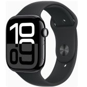 Apple Watch Series 10 GPS 46mm Jet Black Alu. Case w. Black Sport Band - S/M (MWWP3)
