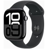Apple Watch Series 10 GPS 46mm Jet Black Alu. Case w. Black Sport Band - M/L (MWWQ3)