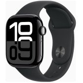 Apple Watch Series 10 GPS + Cellular 42mm Jet Black Alu. Case w. Black Sport Band - S/M (MWX63)