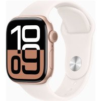 Apple Watch Series 10 GPS + Cellular 42mm Rose Gold Alu. Case w. Light Blush Sport Band - M/L (MWXA3)