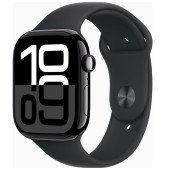 Apple Watch Series 10 GPS + Cellular 46mm Jet Black Alu. Case w. Black Sport Band - M/L (MWY43)