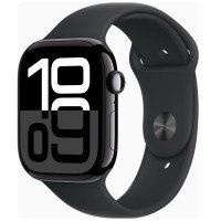 Apple Watch Series 10 GPS + Cellular 46mm Jet Black Alu. Case w. Black Sport Band - M/L (MWY43)