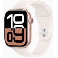 Apple Watch Series 10 GPS + Cellular 46mm Rose Gold Alu. Case w. Light Blush Sport Band - M/L (MWY73)