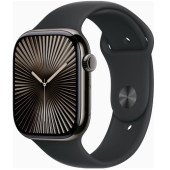 Apple Watch Series 10 GPS + Cellular 46mm Slate Titanium Case w. Black Sport Band - S/M (MWYD3)