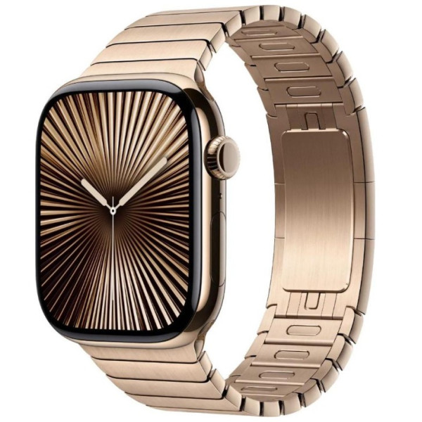 Apple Watch Series 10 GPS + Cellular 42mm Gold Titanium Case w. Gold Link Bracelet (MX0N3+MXMC3) - фото Apple Watch Series 10 GPS + Cellular 42mm Gold Titanium Case w. Gold Link Bracelet (MX0N3+MXMC3)