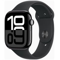 Apple Watch Series 10 GPS + Cellular 46mm Jet Black Alu. Case w. Black Sport Band - XL (MX133+MXM53)