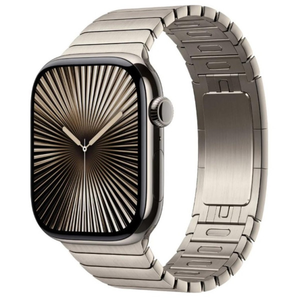 Apple Watch Series 10 GPS + Cellular 46mm Natural Titanium Case w. Natural Link Bracelet (MX163+MXMF3)